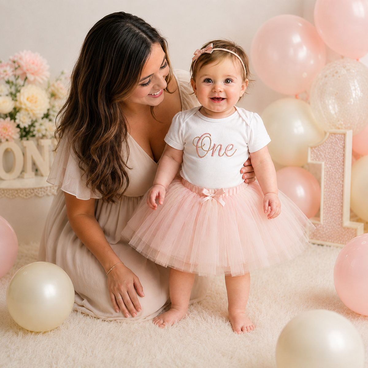 Personalized First Birthday Tutu Outfit for Baby Girl