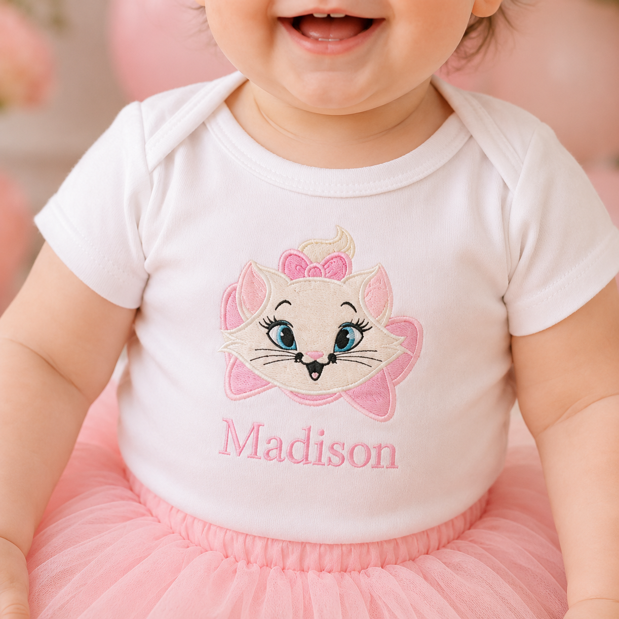 Personalized Kitten Birthday Shirt –Embroidered Cat Tee