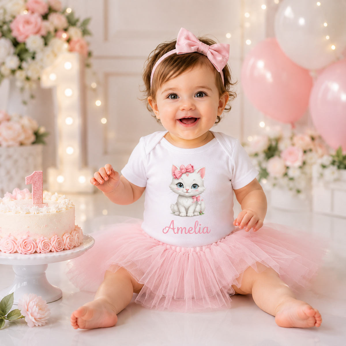 Personalized Kitten Birthday Shirt – Printed Cat Tee, Custom Toddler Birthday Outfit