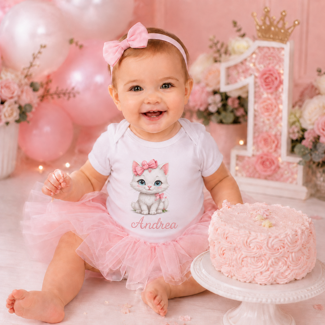 Personalized Kitten Birthday Shirt – Printed Cat Tee, Custom Toddler Birthday Outfit