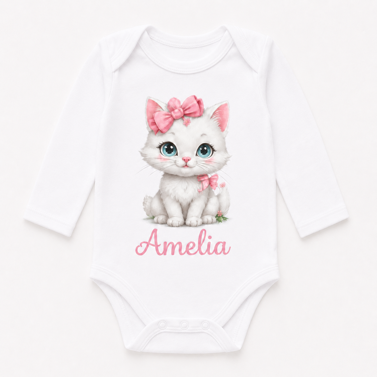 Personalized Kitten Birthday Shirt – Printed Cat Tee, Custom Toddler Birthday Outfit