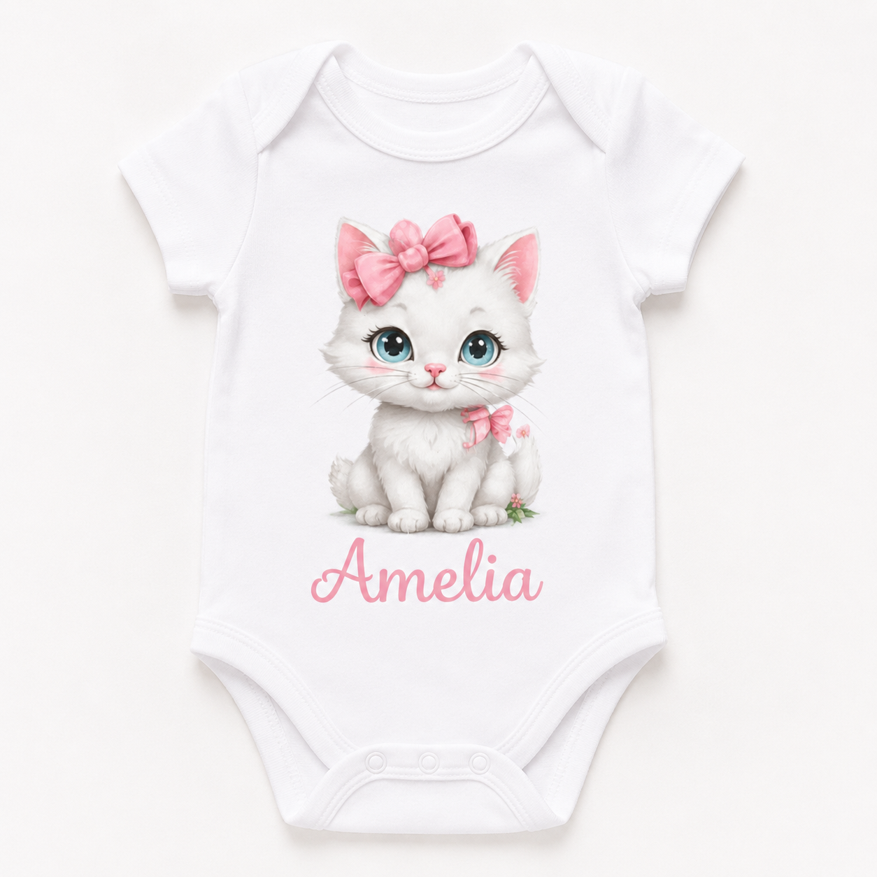 Personalized Kitten Birthday Shirt – Printed Cat Tee, Custom Toddler Birthday Outfit