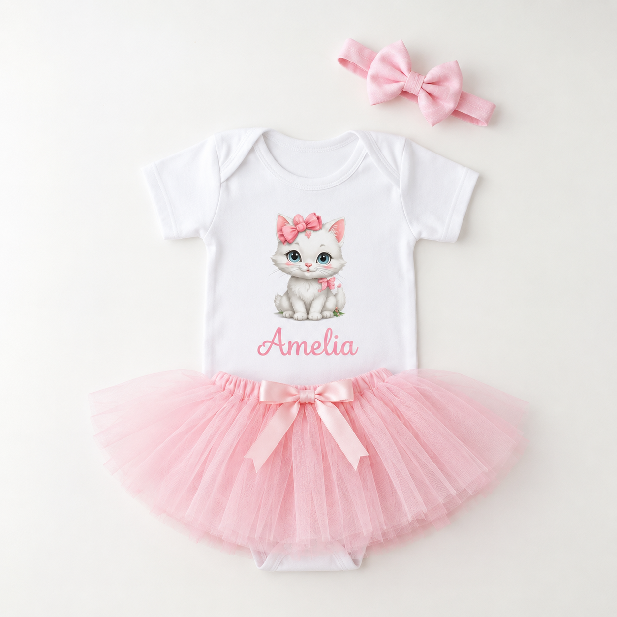 Personalized Kitten Birthday Shirt – Printed Cat Tee, Custom Toddler Birthday Outfit