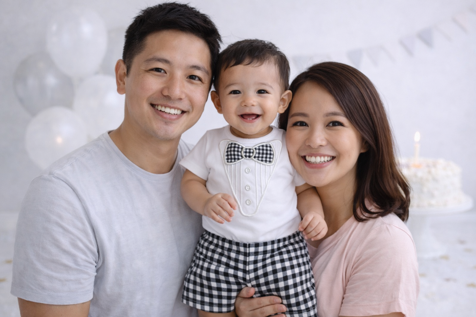 Baby First Birthday Outfit, Tuxedo Bodysuit and Gingham Shorts, Cake Smash Clothes