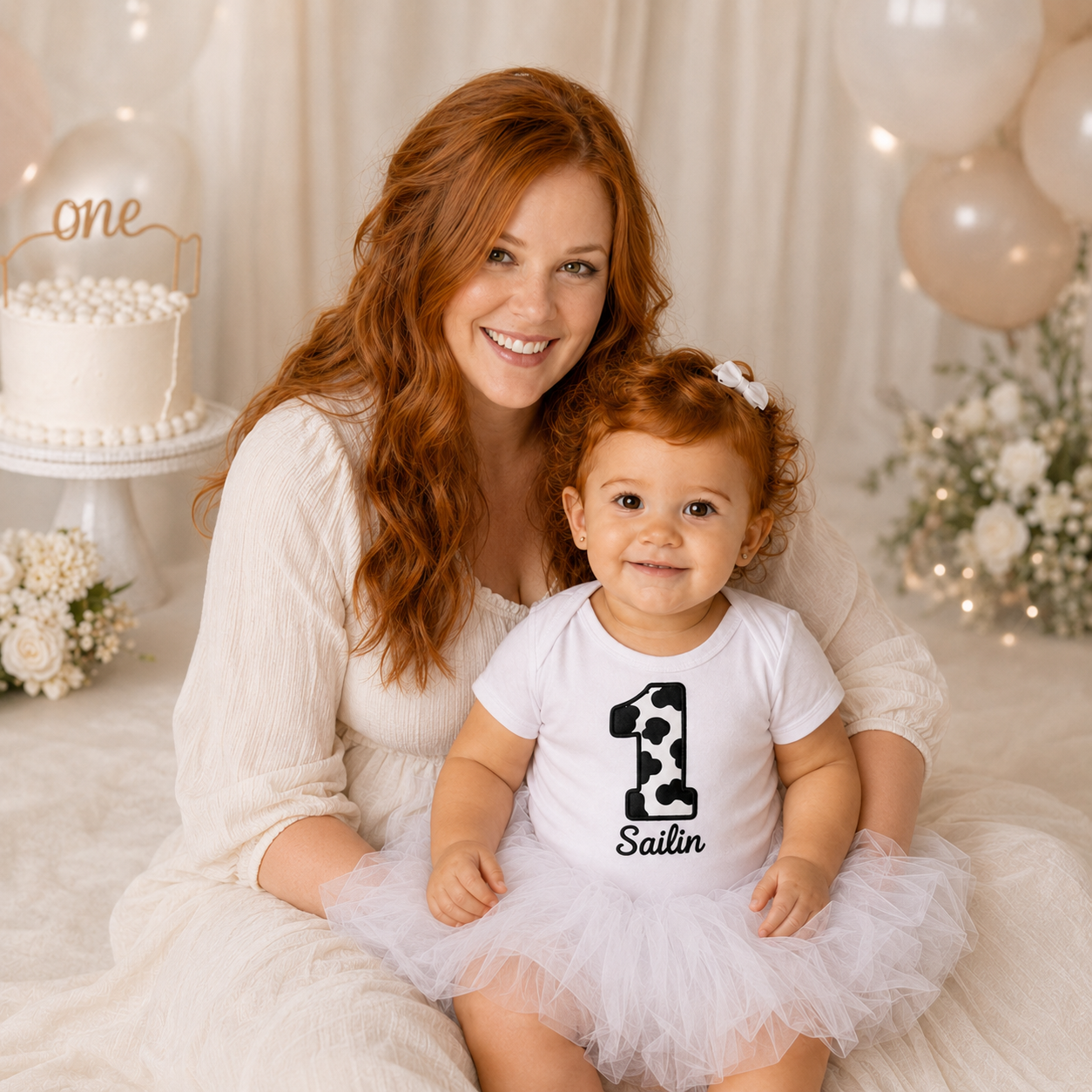 Personalized Cow Print Birthday Sets: Custom Farm Party Outfit