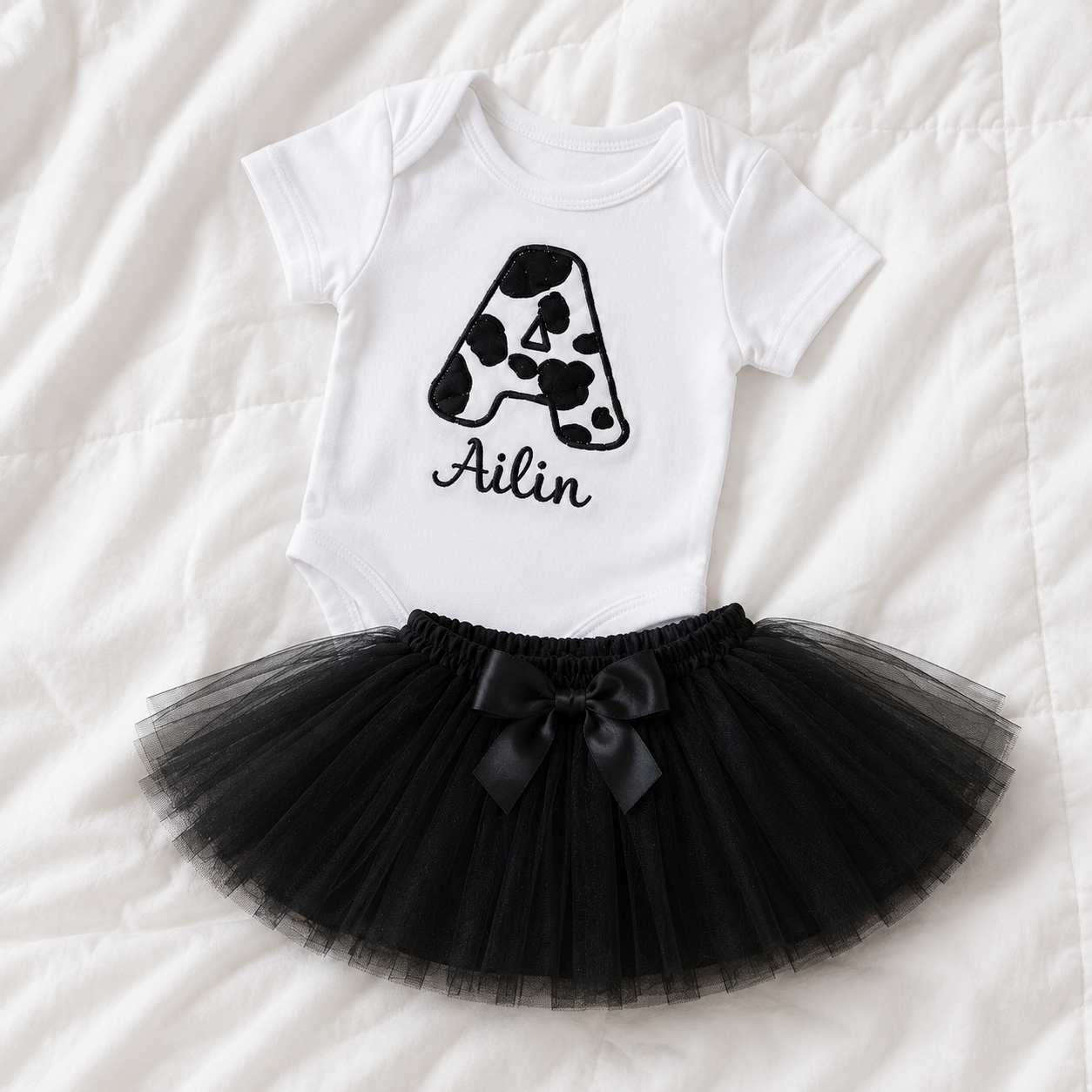 Personalized Cow Print Birthday Sets: Custom Farm Party Outfit
