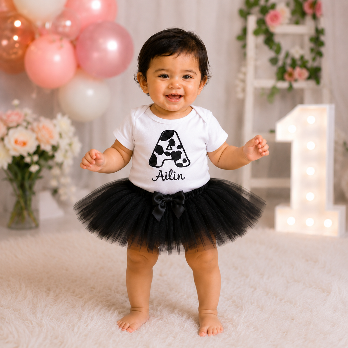 Personalized Cow Print Birthday Sets: Custom Farm Party Outfit
