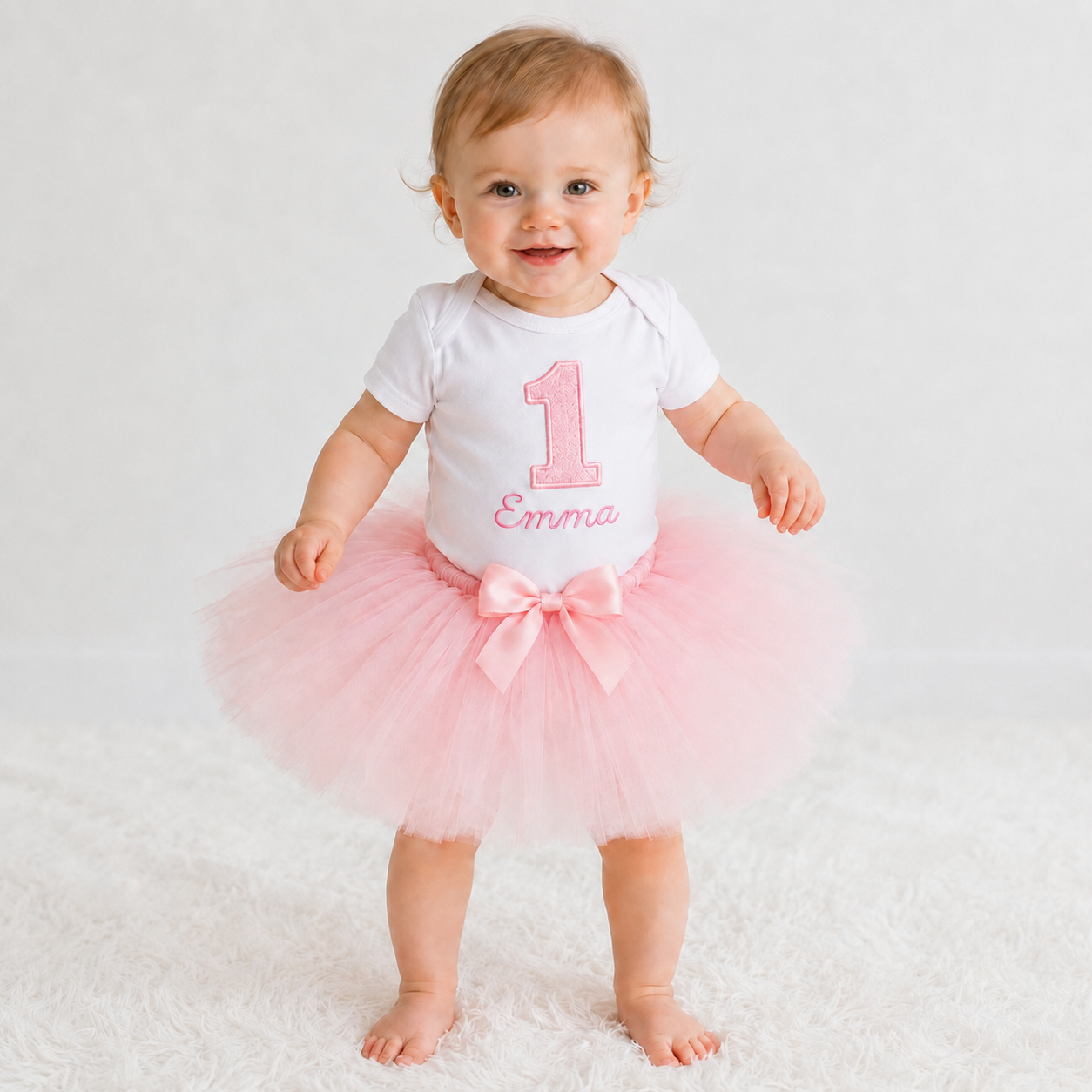 Personalized First Birthday Tutu Set for Baby Girl Cake Smash