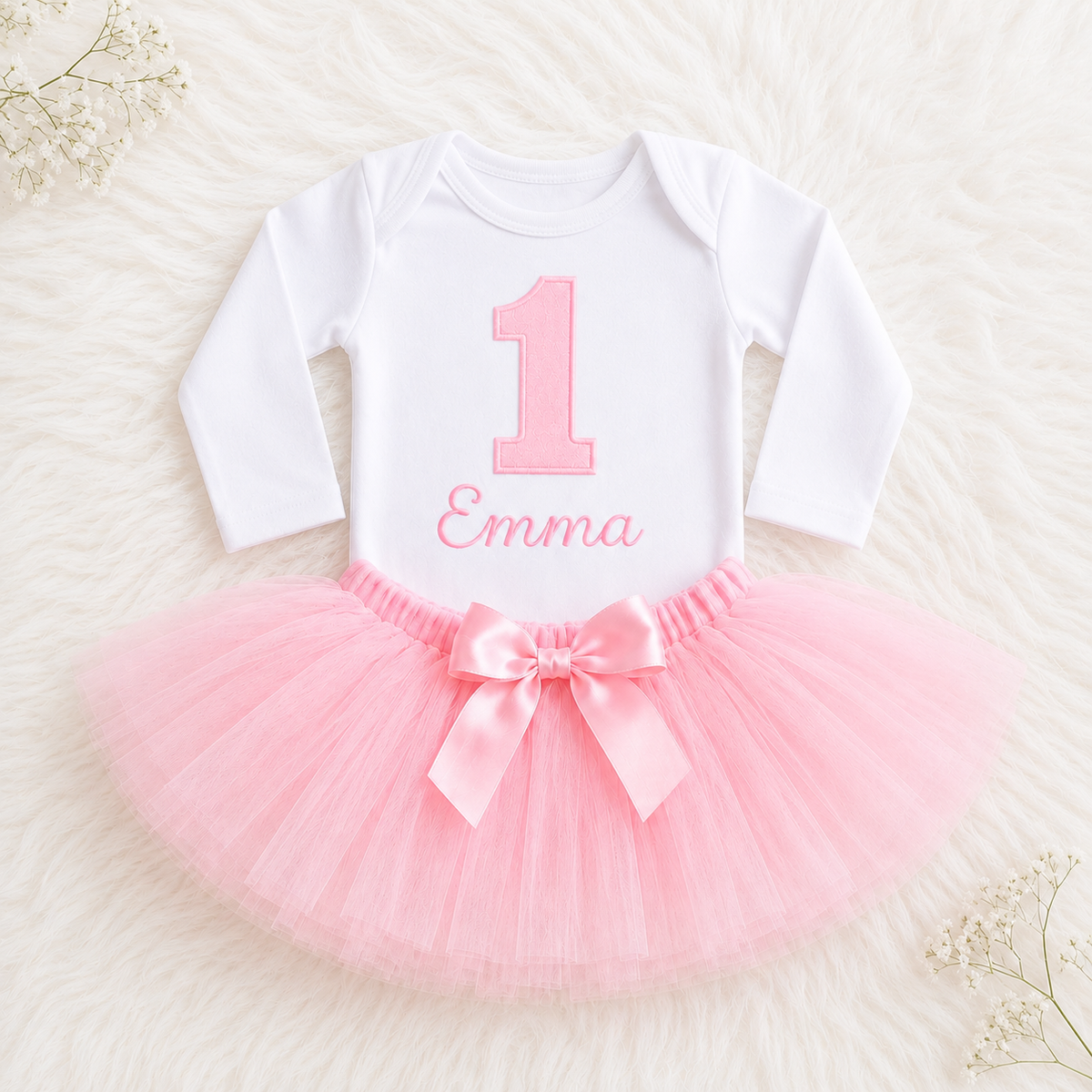 Personalized First Birthday Tutu Set for Baby Girl Cake Smash