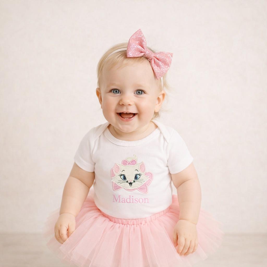 Personalized Kitten Birthday Shirt –Embroidered Cat Tee
