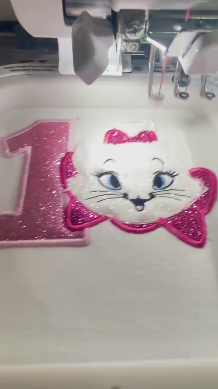 Personalized Kitten Birthday Shirt –Embroidered Cat Tee