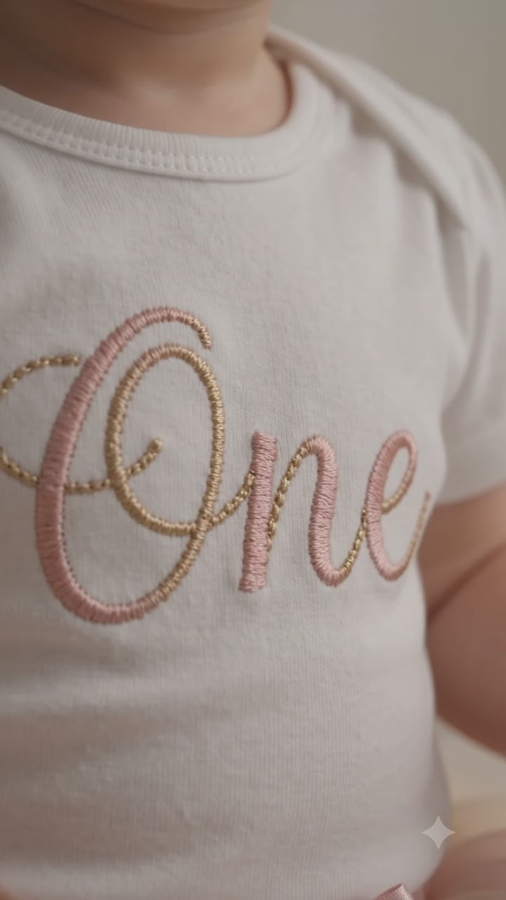 Personalized First Birthday Tutu Outfit for Baby Girl